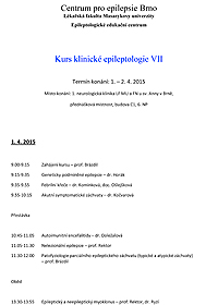 Kurs klinické epileptologie VII